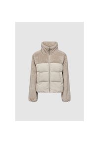 only - Kurtka puchowa Kobieta ONLY ONLWANJA FUR PUFFER MIX JACKET NOOS OT. Kolor: beżowy. Materiał: puch. Sezon: zima #1