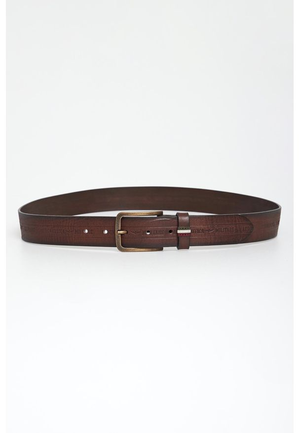 Aeronautica Militare - Pasek męski skórzany AERONAUTICA MILITARE. Materiał: skóra