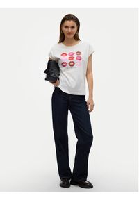 Vero Moda T-Shirt Cysma 10328272 Biały Regular Fit. Kolor: biały. Materiał: bawełna #3