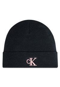 Calvin Klein Czapka Monogram Embro K60K612319 Czarny. Kolor: czarny. Materiał: poliester, materiał