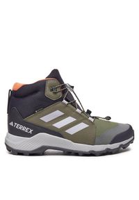 Adidas - Trekkingi adidas. Kolor: zielony. Technologia: Gore-Tex. Model: Adidas Terrex. Sport: turystyka piesza #1