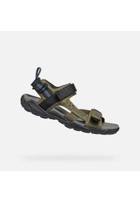 Geox - Sandały GEOX U TERRENO + GRIP Zielony. Kolor: zielony, brązowy, wielokolorowy. Materiał: syntetyk, tkanina. Sezon: lato