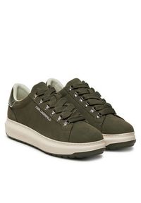 Karl Lagerfeld - KARL LAGERFELD Sneakersy KL57545 Brązowy. Kolor: brązowy. Materiał: skóra #4