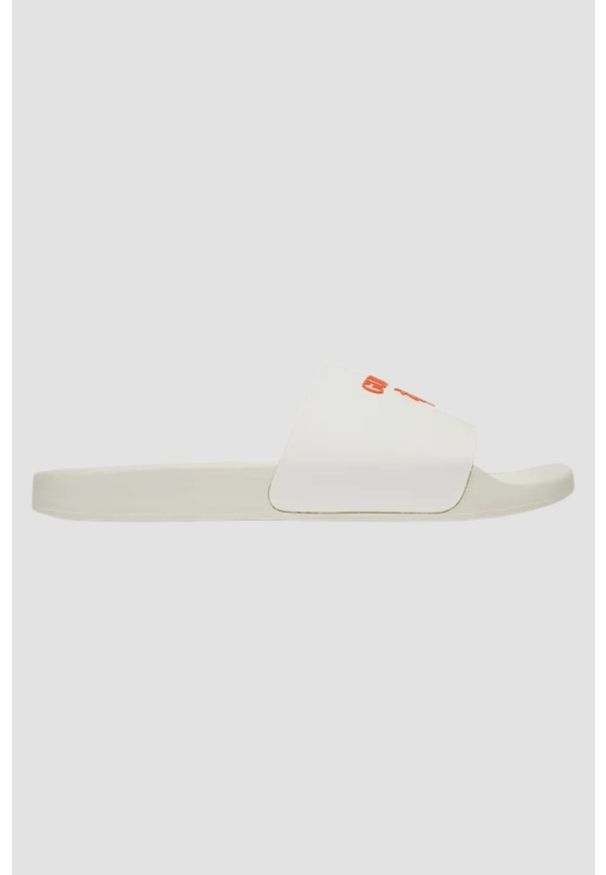 Guess - GUESS Białe męskie klapki Palma, Rozmiar 44. Okazja: na spacer, na co dzień, na plażę. Kolor: biały. Sezon: lato. Styl: casual