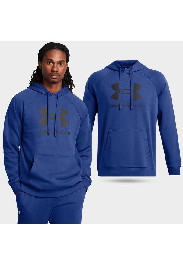 Bluza męska Under Armour Rival Fleece Logo HD. Kolor: niebieski. Sport: fitness