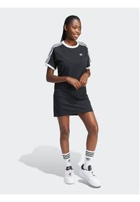Adidas - adidas Sukienka codzienna 3-Stripes IU2534 Czarny Loose Fit. Okazja: na co dzień. Kolor: czarny. Materiał: bawełna. Typ sukienki: proste. Styl: casual