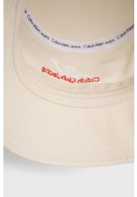 Calvin Klein Jeans kapelusz bawełniany kolor beżowy bawełniany K50K508976.PPYY. Kolor: beżowy. Materiał: bawełna #4