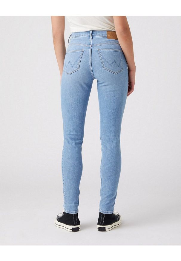 Wrangler - WRANGLER HIGH RISE SKINNY DAMSKIE SPODNIE JEANSOWE FORKEEPS W27HXRW18 112319156
