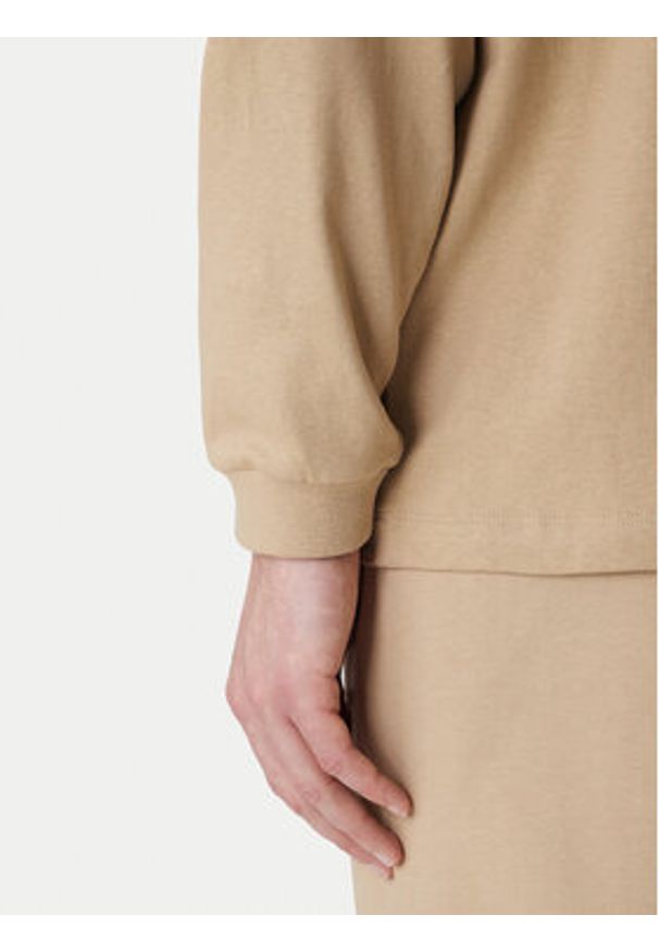 Hugo - HUGO Bluza Daposo 50511029 Beżowy Relaxed Fit. Kolor: beżowy. Materiał: bawełna