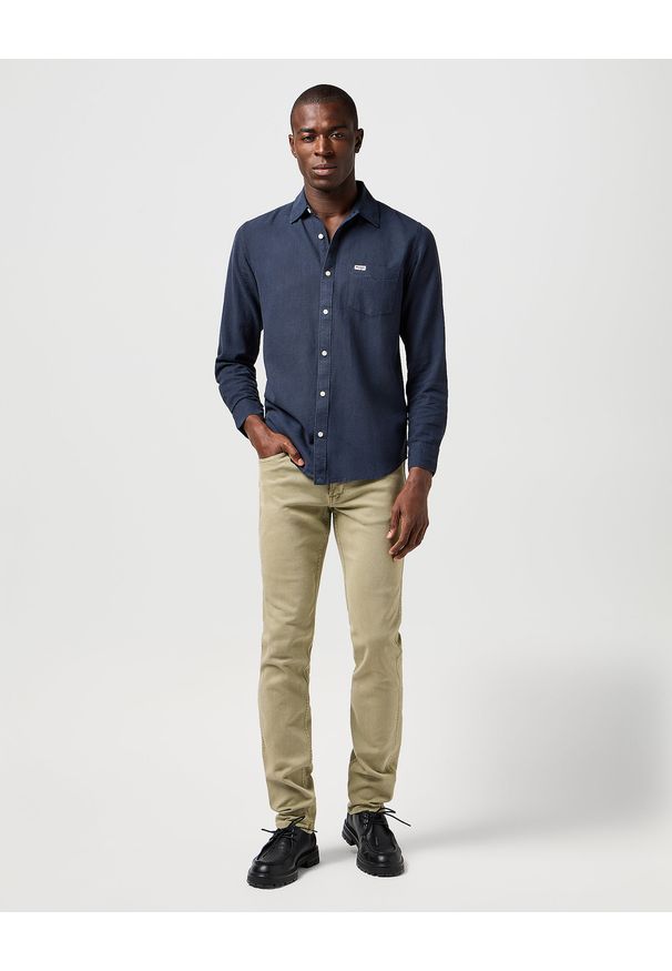 Wrangler - MESKIE SPODNIE WRANGLER GREENSBORO DARK TEA 112362437