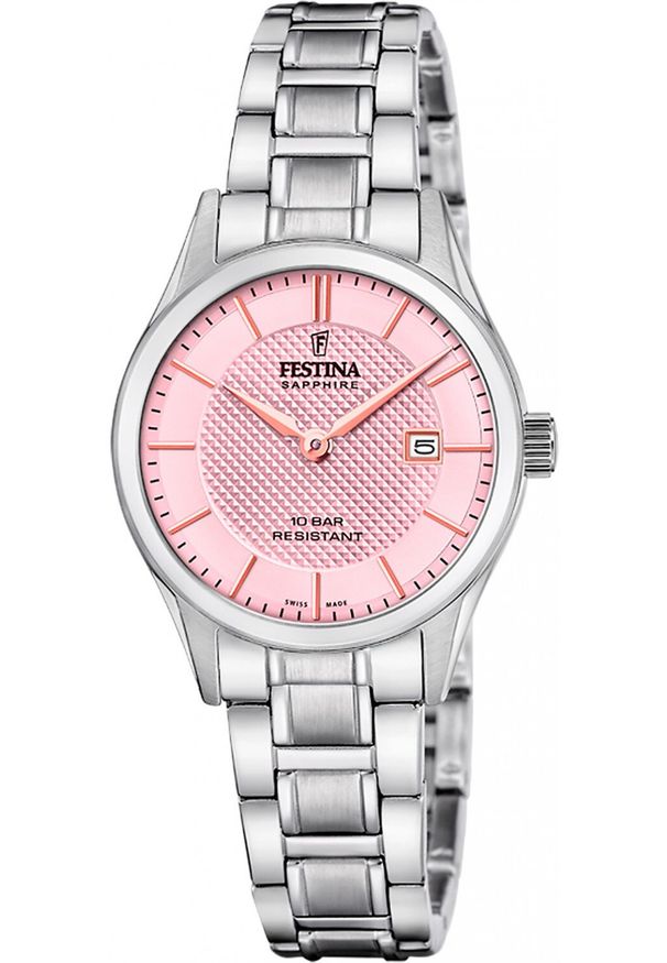 Zegarek damski Festina F20068-3 srebrny. Kolor: srebrny