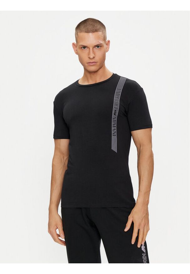 Emporio Armani Underwear T-Shirt 111971 4R525 00020 Czarny Slim Fit. Kolor: czarny. Materiał: bawełna