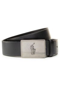 Polo Ralph Lauren Pasek Męski 36mm Pp Plaque Belt 405691693001 Czarny. Kolor: czarny. Materiał: skóra