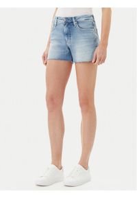 Calvin Klein Jeans Szorty jeansowe J20J225158 Niebieski Slim Fit. Kolor: niebieski. Materiał: bawełna