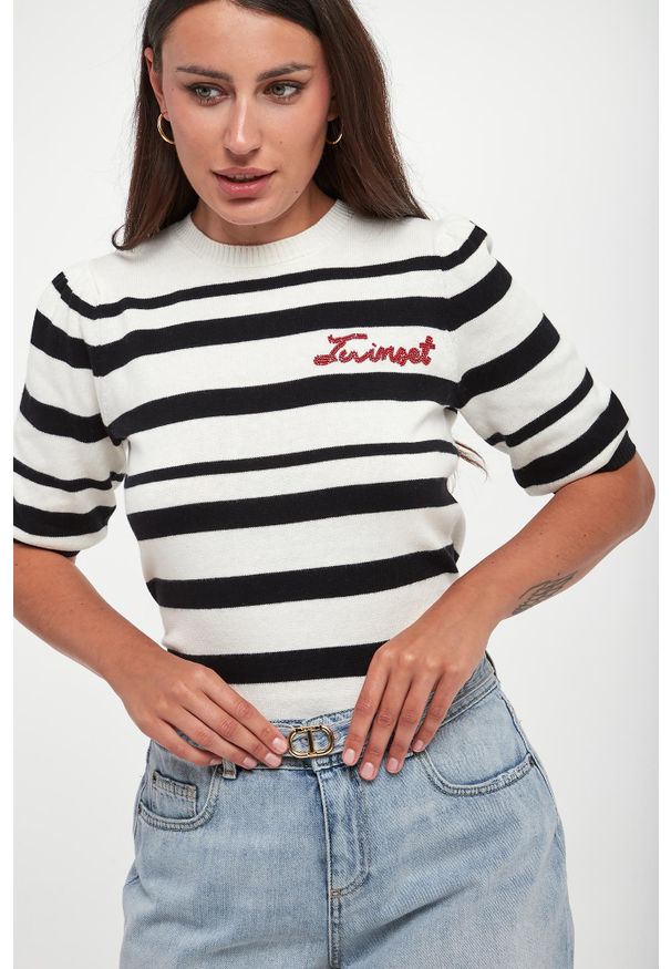Twinset Milano - Sweter damski z kaszmirem TWINSET. Materiał: kaszmir