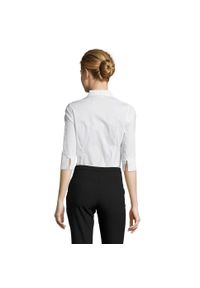 SOL'S - Bluzka Damska Z Elastycznym Rękawem 3/4. Okazja: na co dzień. Kolor: biały. Styl: casual
