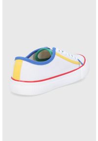 United Colors of Benetton Tenisówki damskie kolor biały. Nosek buta: okrągły. Zapięcie: sznurówki. Kolor: biały. Materiał: guma #4