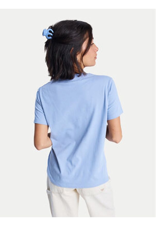 Roxy T-Shirt Ocean Road Art ERJZT06015 Błękitny Regular Fit. Kolor: niebieski. Materiał: bawełna