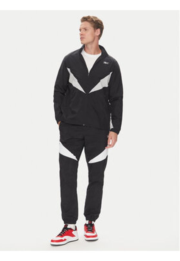 Reebok Bluza 100223959 Czarny Relaxed Fit. Kolor: czarny. Materiał: syntetyk