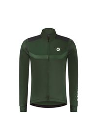 ROGELLI - Koszulka rowerowa męska Rogelli MONO z długim rękawem. Kolor: zielony. Długość rękawa: długi rękaw. Długość: długie. Sezon: jesień. Sport: fitness, kolarstwo #1