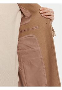 Calvin Klein Płaszcz wełniany LV044D558G Brązowy Slim Fit. Kolor: brązowy. Materiał: wełna #3