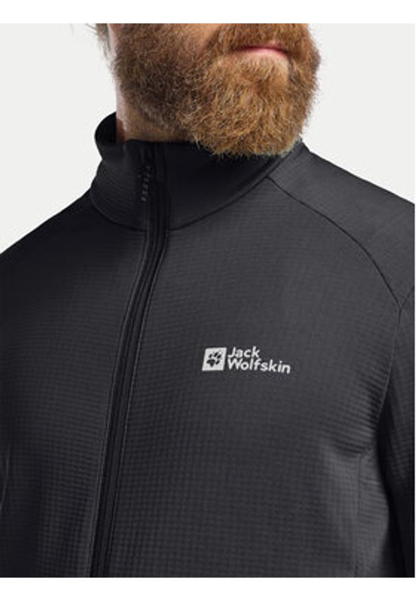 Jack Wolfskin Polar Kolbenberg Fz A63964 Czarny Regular Fit. Kolor: czarny. Materiał: syntetyk