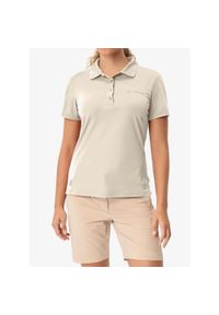 Koszulka damska Vaude Essential Polo Shirt. Typ kołnierza: polo. Kolor: beżowy