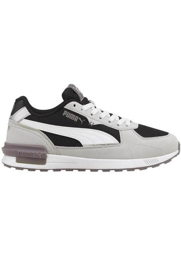 Buty do chodzenia dla dzieci Puma Graviton JR. Zapięcie: sznurówki. Kolor: czarny, wielokolorowy. Materiał: guma, materiał, tkanina, syntetyk. Szerokość cholewki: normalna. Sport: turystyka piesza