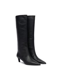 Calvin Klein Botki Ess Kitten Heel Long Boots HW0HW02690 Czarny. Kolor: czarny. Materiał: skóra #5
