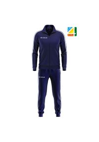 Givova - GIVOVA Dres szkolny z bawełnianego terry, rozmiar XS. Kolor: niebieski. Materiał: bawełna, dresówka