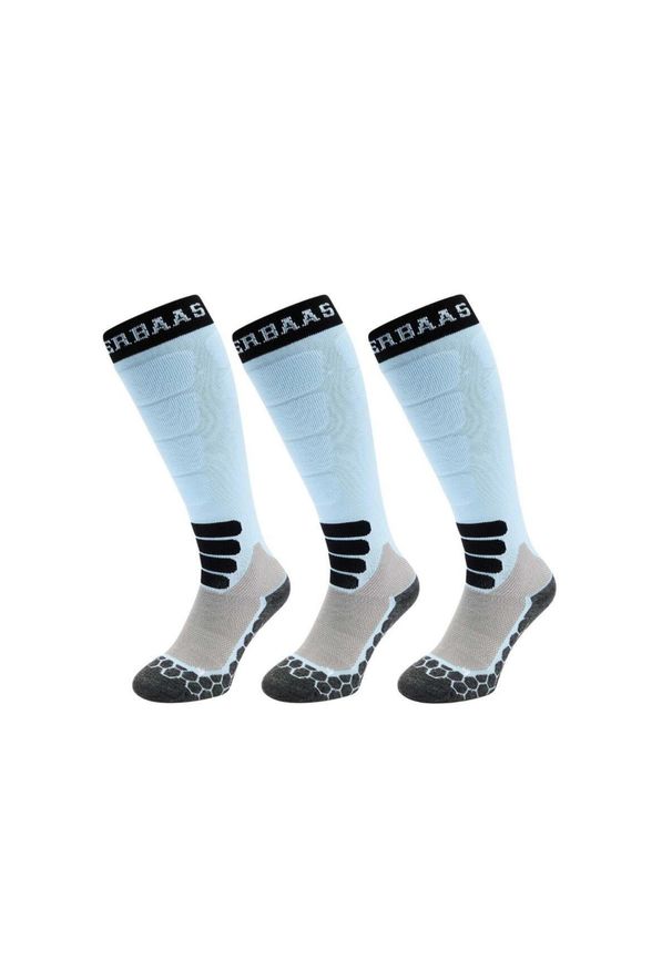POEDERBAAS - Skarpety narciarskie - Merino Wool Pro - 3 pary - Niebieskie. Kolor: niebieski. Sport: narciarstwo