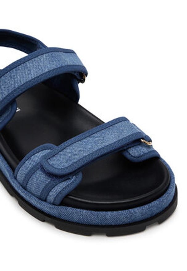 Pollini Sandały SA16244G1MTQ0707 Niebieski. Kolor: niebieski. Materiał: materiał
