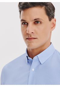 Pako Lorente - PAKO LORENTE – Niebieska dzianinowa koszula w pepitkę. Kolor: niebieski. Materiał: dzianina. Długość rękawa: długi rękaw. Długość: długie #2