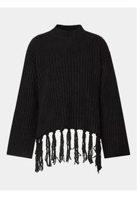 Edited Sweter Narumol Czarny Oversize. Kolor: czarny. Materiał: bawełna