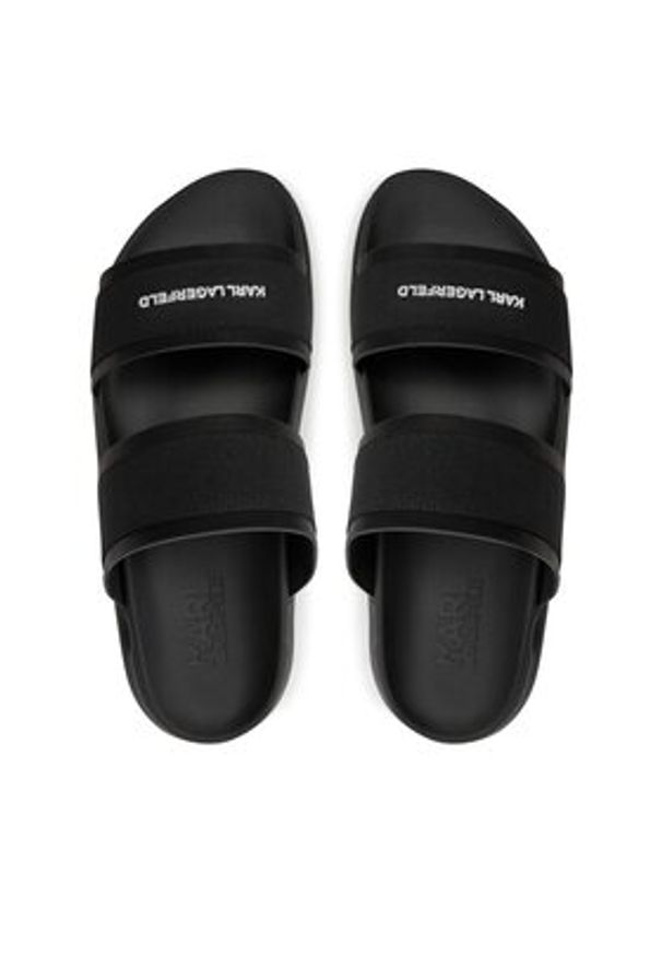 Karl Lagerfeld - KARL LAGERFELD Klapki KL52509 Czarny. Kolor: czarny. Materiał: skóra