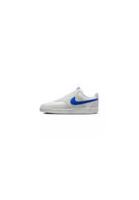 Buty do chodzenia męskie Nike 001 Court Vision LO. Zapięcie: sznurówki. Kolor: niebieski, wielokolorowy, biały. Materiał: guma, syntetyk, materiał. Szerokość cholewki: normalna. Model: Nike Court. Sport: turystyka piesza