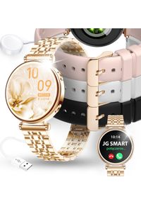 JG Smart - SMARTWATCH DAMSKI ZEGAREK MENU PL ROZMOWY SMART WATCH DLA KOBIETY + 4 PASKI. Rodzaj zegarka: smartwatch