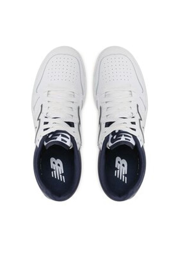New Balance Sneakersy BB480LWN Biały. Kolor: biały. Materiał: skóra
