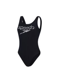 Strój kąpielowy jednoczęściowy damski Speedo Logo Deep U-Back. Kolor: wielokolorowy, czarny, biały