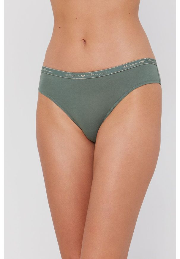 Emporio Armani Underwear Figi. Materiał: materiał, dzianina. Wzór: gładki