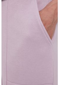 Pieces Spodnie damskie kolor fioletowy melanżowe. Kolor: fioletowy. Materiał: bawełna. Wzór: melanż #2