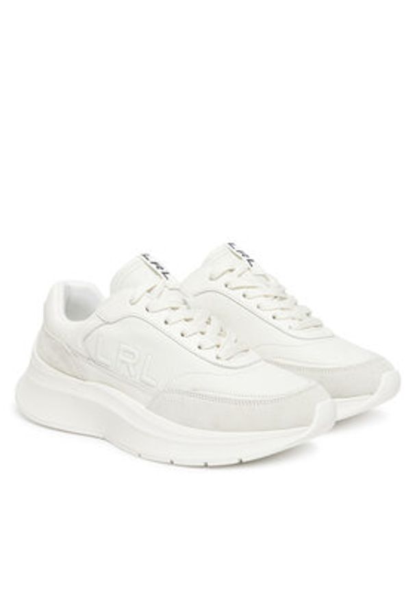 Lauren Ralph Lauren - LAUREN RALPH LAUREN Sneakersy 802969384001 Biały. Kolor: biały. Materiał: skóra