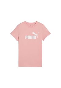 Puma - Damska koszulka z logo ESS No. 1 PUMA Pink Fruit. Kolor: różowy