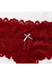 Intica - Stringi koronkowe z szerokim pasem na co dzień i okazje Chandrima. Kolor: czarny. Materiał: koronka. Wzór: koronka #6