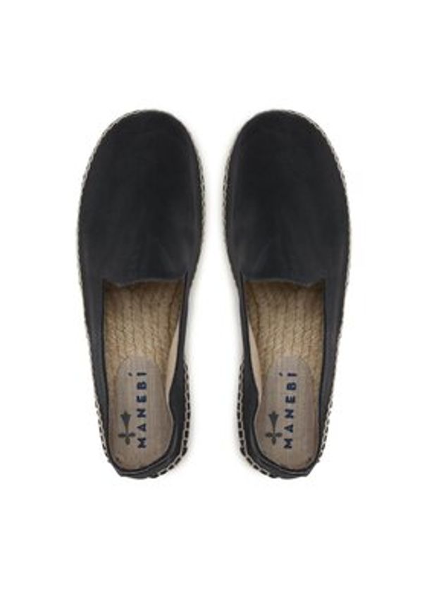 Manebi Espadryle Flat Espadrilles K 1.5 C0 K 1.5 Granatowy. Kolor: niebieski. Materiał: zamsz, skóra