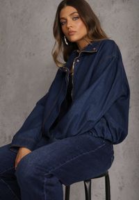 Renee - Niebieskie Szerokie Jeansy z Bawełny Vimelsnis. Okazja: na co dzień. Kolor: niebieski. Styl: casual #10