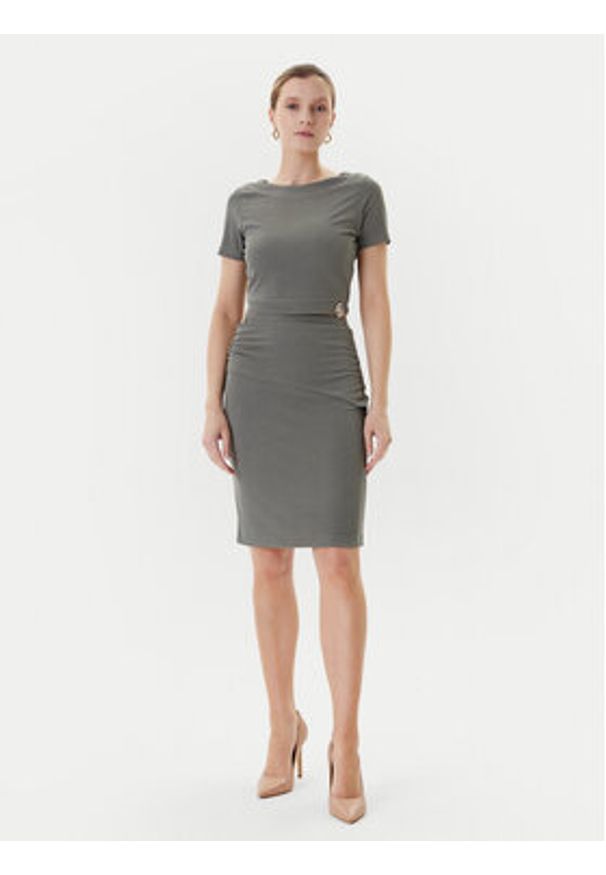 Guess Spódnica mini W5YD64 KAQL2 Zielony Regular Fit. Kolor: zielony