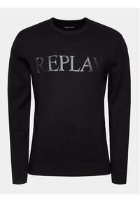 Replay Sweter UK2505.000.G23138 Czarny Slim Fit. Kolor: czarny. Materiał: bawełna #3