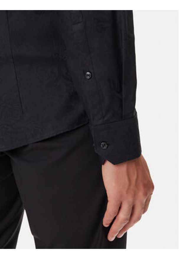 Hugo - HUGO Koszula Elisha02 50544981 Czarny Slim Fit. Kolor: czarny. Materiał: syntetyk