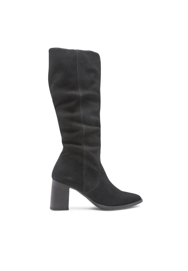 Lasocki Kozaki V623 Czarny. Kolor: czarny. Materiał: skóra, zamsz